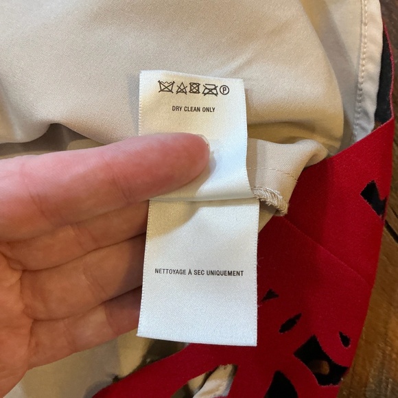 Moulinette Soeurs Laser-Cut Red Fit & Flare Dress Anthropologie Size 6 - Picture 11 of 12